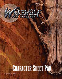 Werewolf: The Forsaken Character Sheet Pad (SALE)